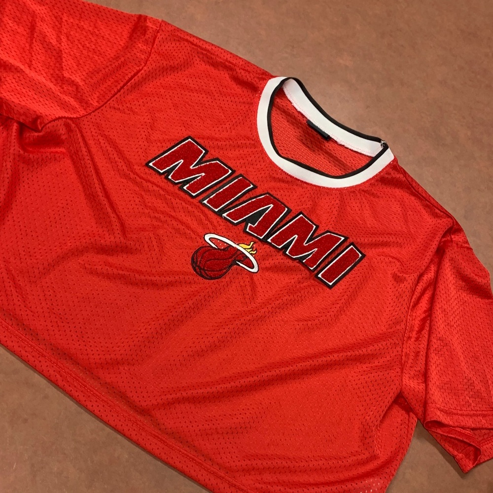Miami Heat jersey crop top